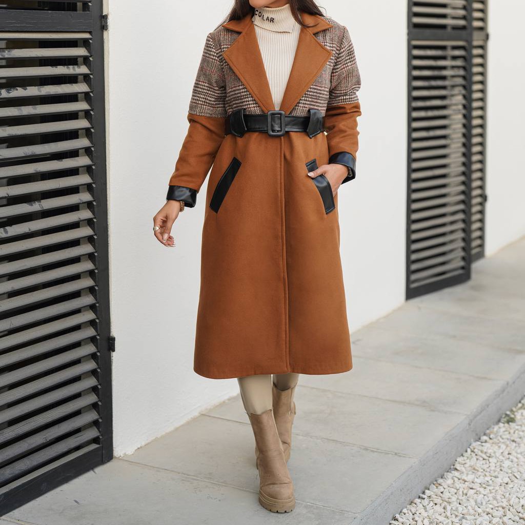 پالتو زنانه بلند فوتر آستردار سایز 38تا48(قد110)