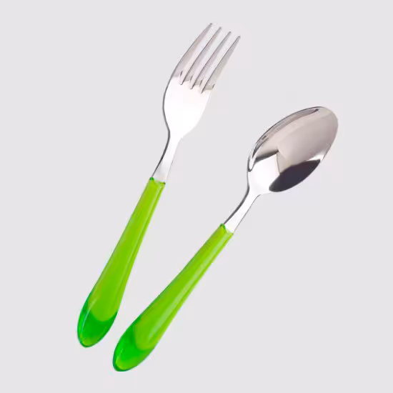 قاشق و چنگال دسته قلبی 12 پارچه یونیک کد 6335