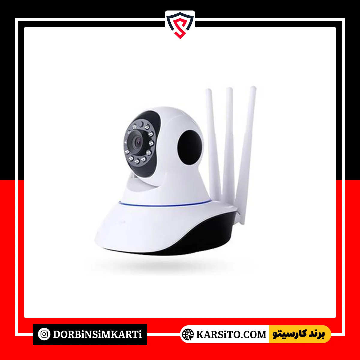 مشخصات، قیمت و خرید دوربین مداربسته تحت شبکه بی سیم برند کارسیتو مدل KTM3108