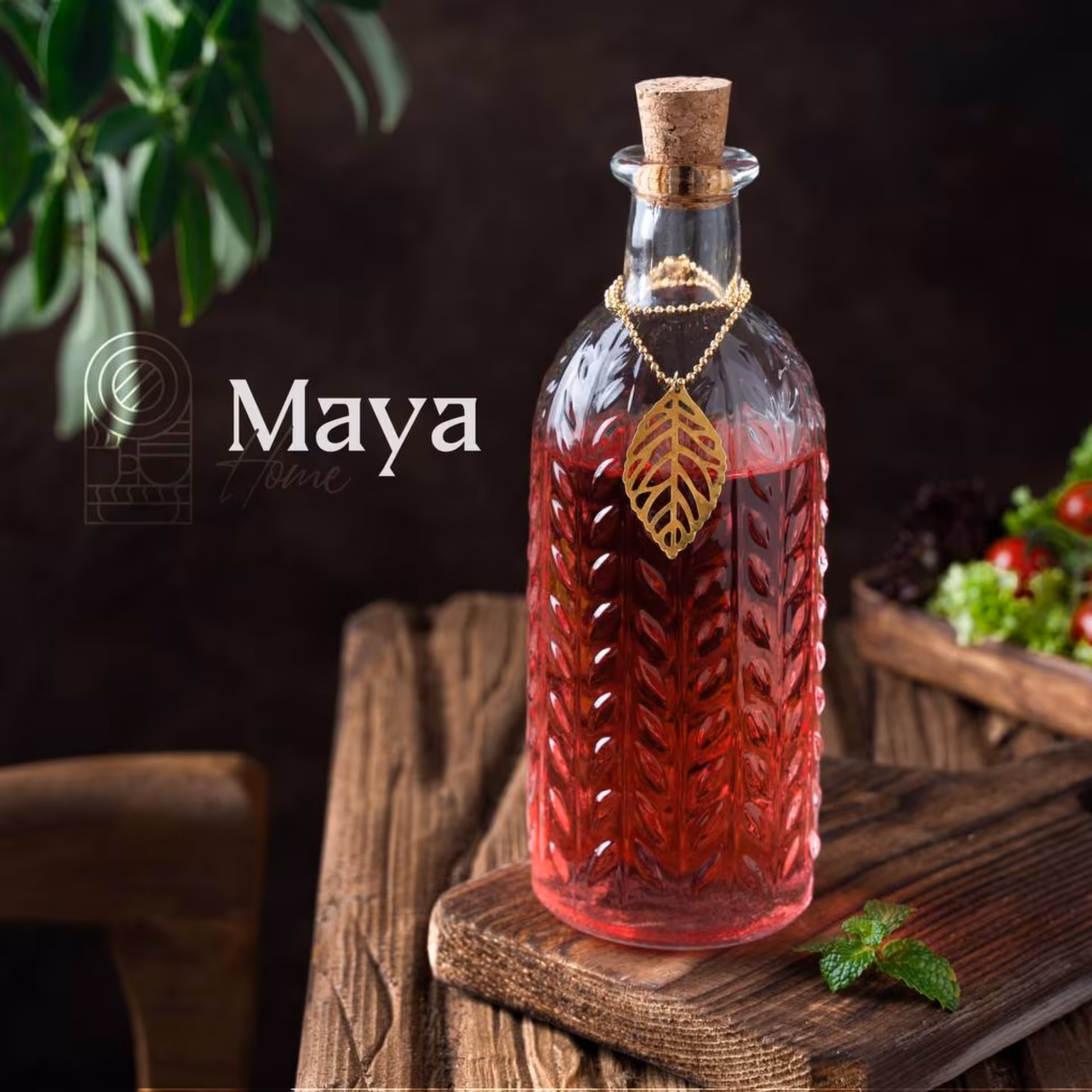 جا روغنی شیشه ای درب چوب پنبه ای