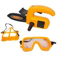 اسباب بازی ست ابزار اره برقی با عینک و ماسک