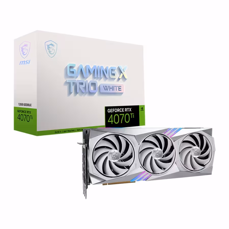 کارت گرافیک ام اس آی GeForce RTX 4070 Ti GAMING X TRIO WHITE 12G