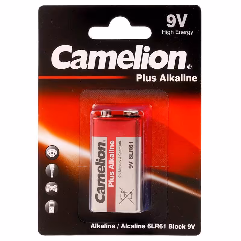 باتری کتابی 9 ولت پلاس الکالاین کملیون