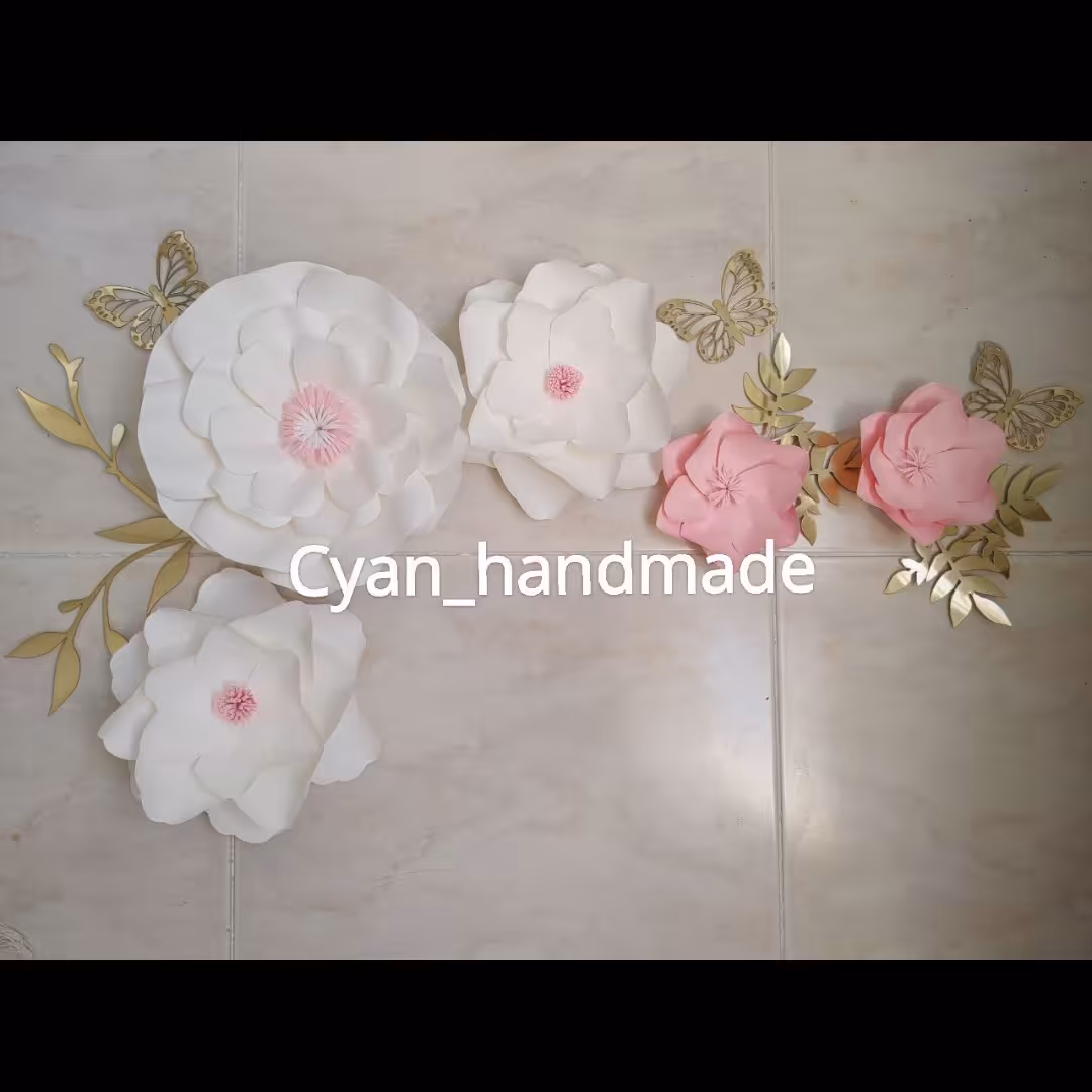 گل کاغذی  گل مقوایی دکراتیو در طرح و رنگ های متنوع