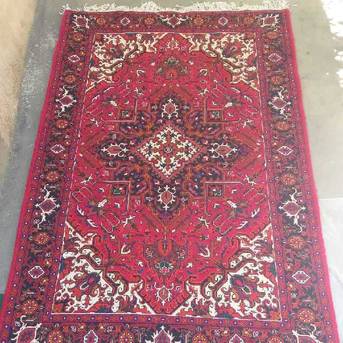 یک جفت فرش دستباف 6متری طرح الوار قرمز