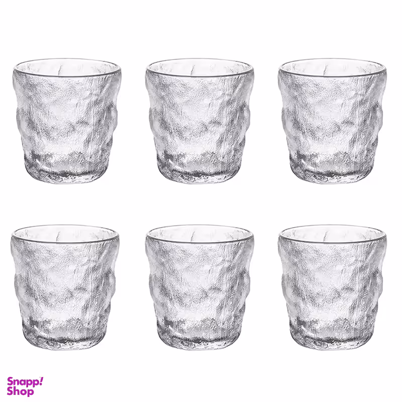 لیوان کوتاه مدل یخی کد 2453 بسته 6 عددی