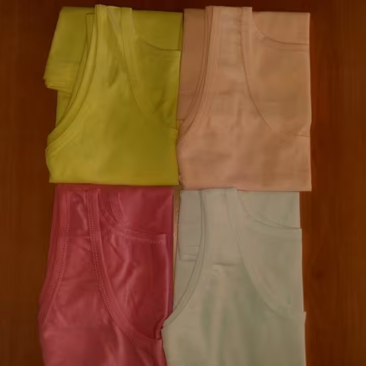 زیرپیراهن بچه گانه رکابی رنگی جنس پنبه سایزبندی 9-14 سال 