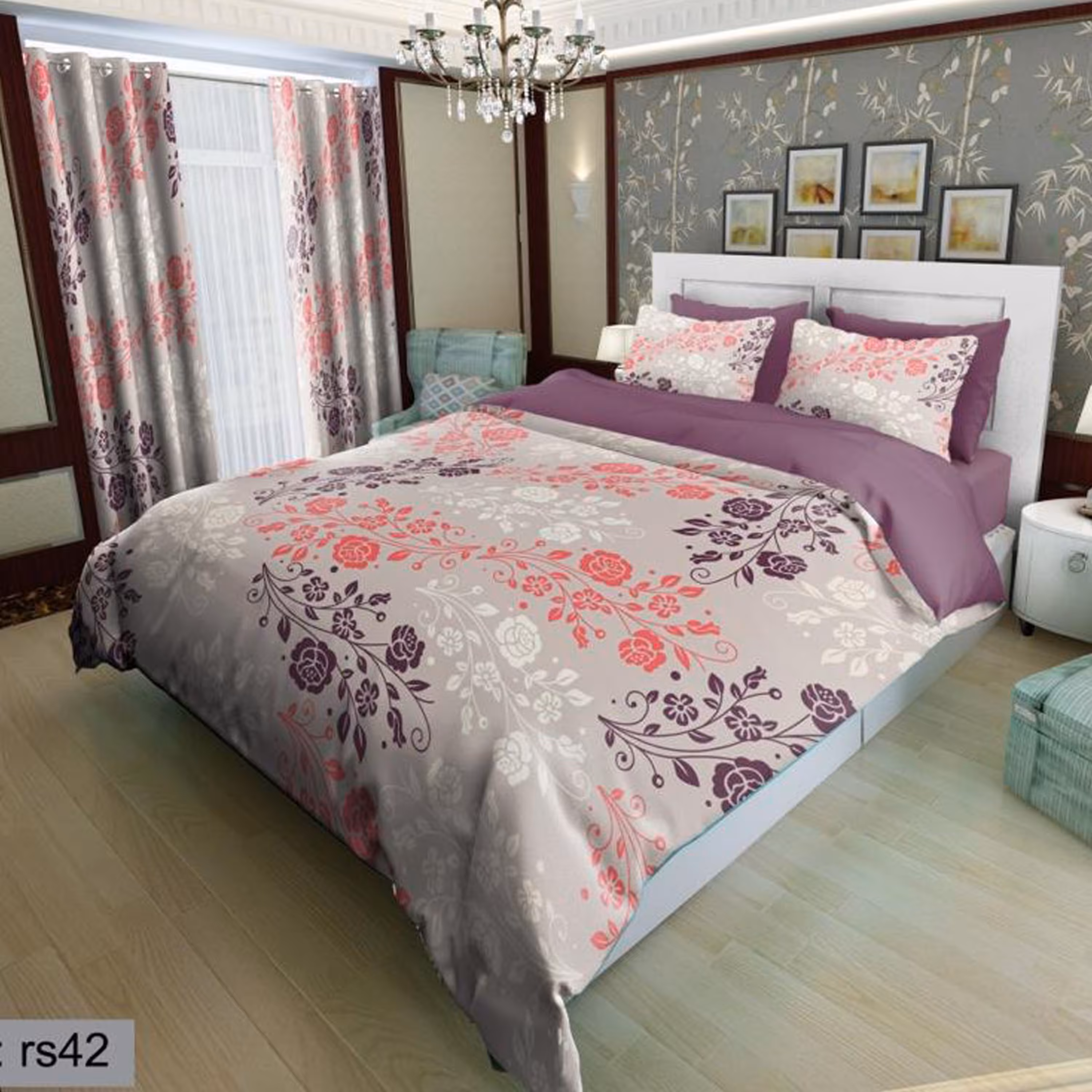 سرویس روتختی 2 نفره تنسل چاپی برندترک لند(Turk Land) rs 42