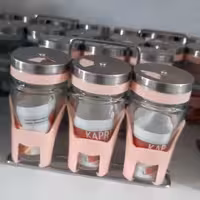 ست 6 عددی جا ادویه شیشه ای