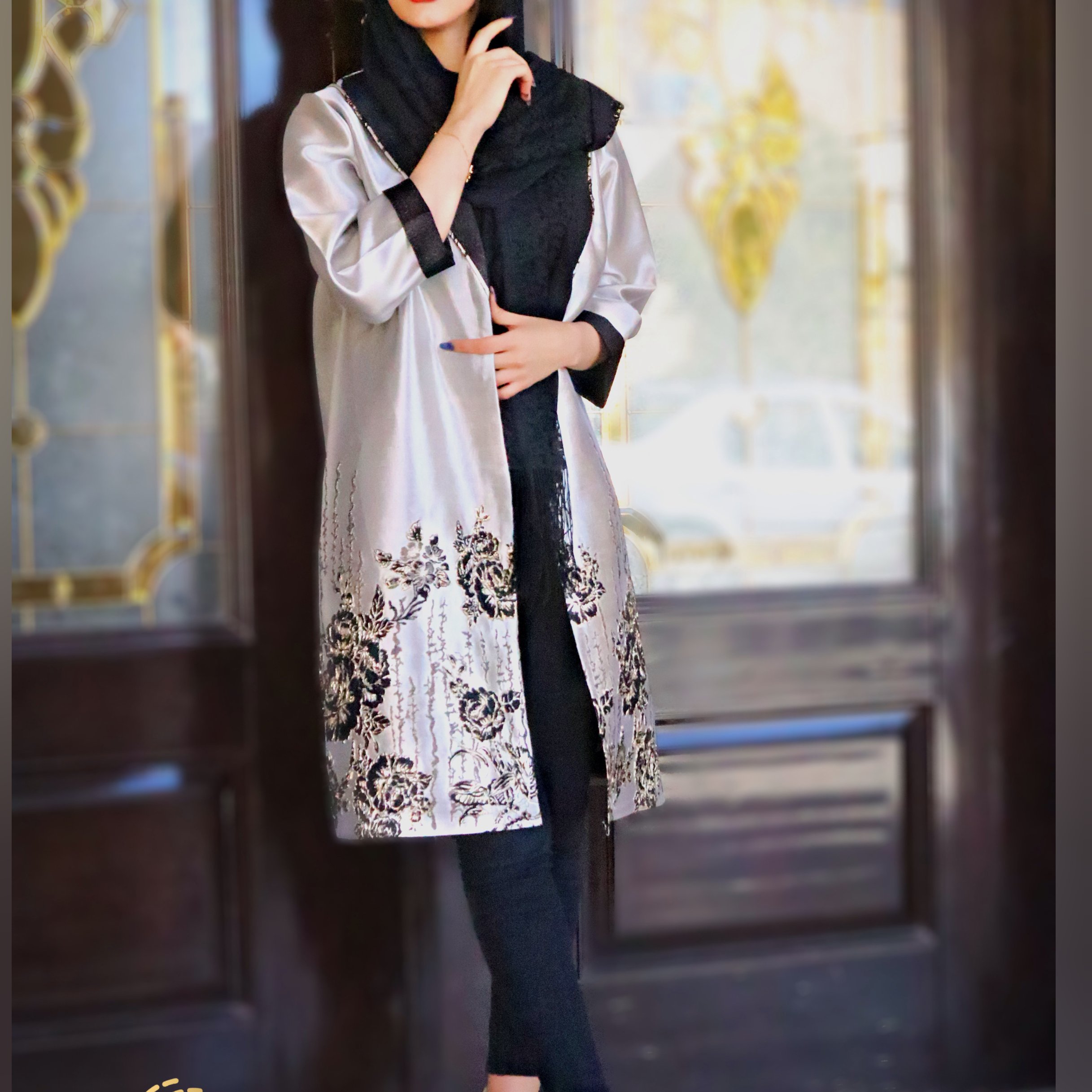 مانتو ژاکارد ترک برجسته