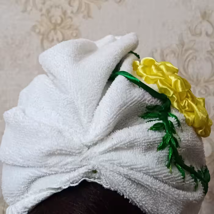 حوله سر  حمام رباندوزی هنر دست