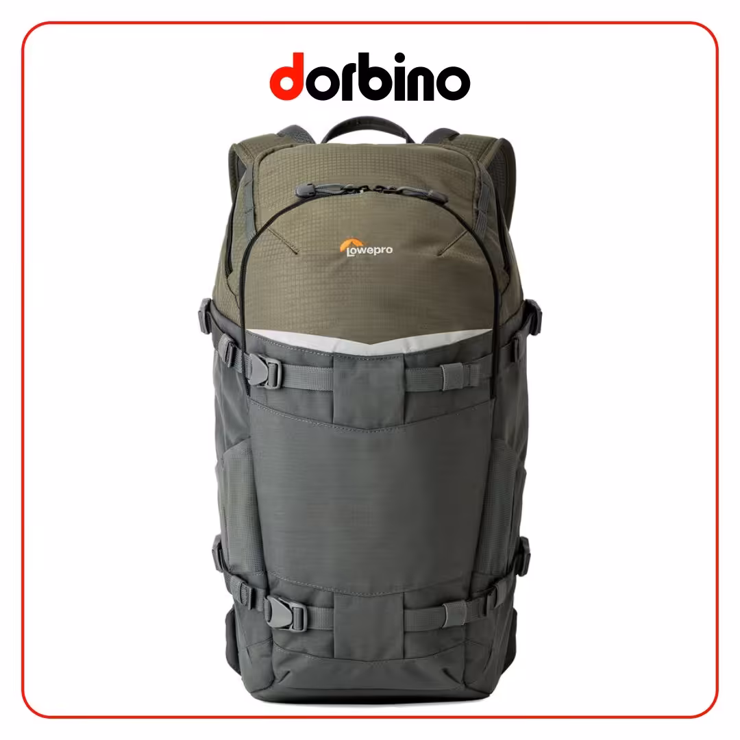 کوله پشتی لوپرو Lowepro Flipside Trek BP 350 AW Backpack (Gray/Dark Green) - فروشگاه دوربین دوربینو