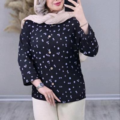 شومیز کراش طرح گل بهاری
