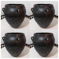 کوزه کوتاه فاخر پتینه کاری شده