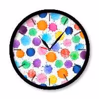 ساعت دیواری کودک ساعت دیواری فانتزی ساعت دیواری طرح آبرنگی کد S151