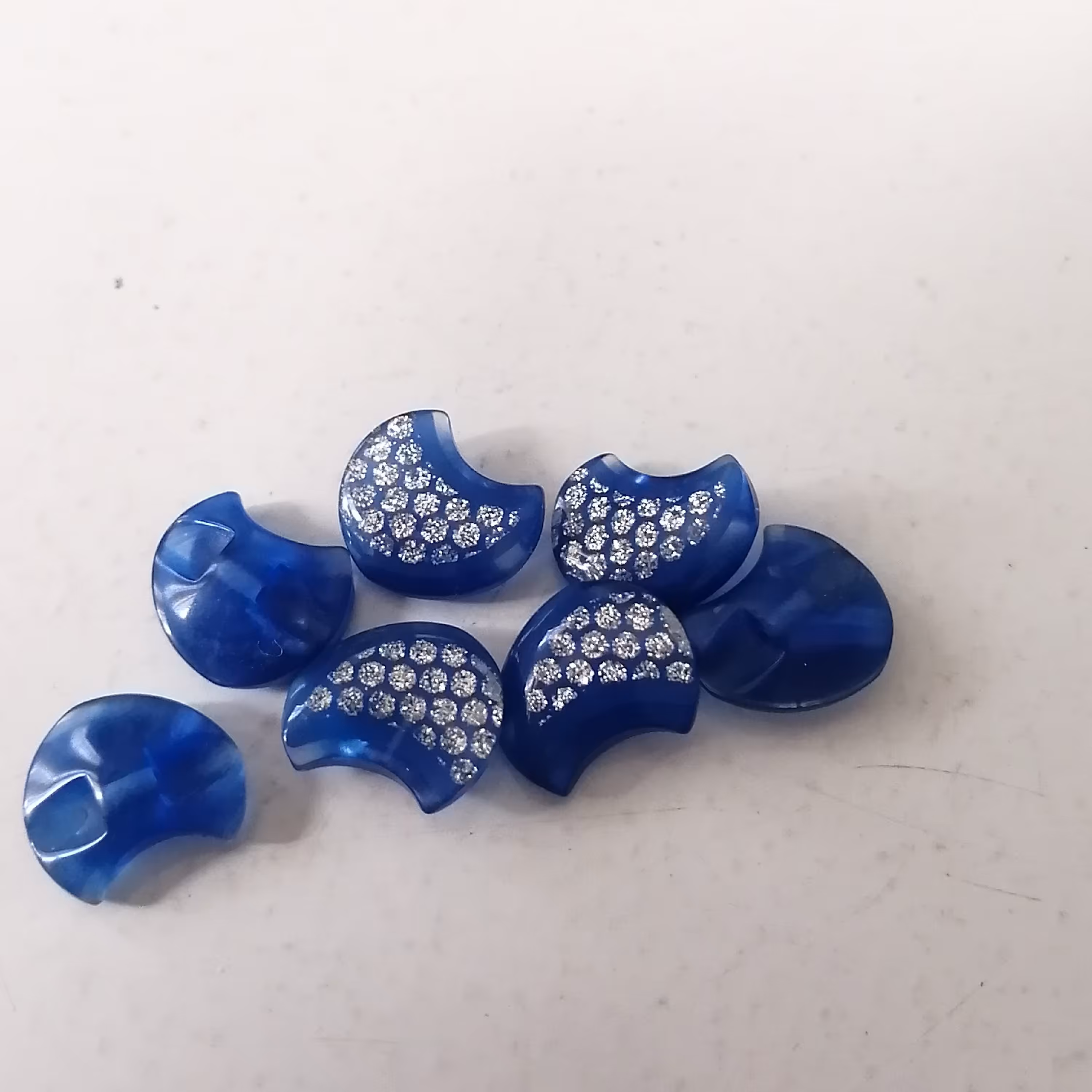 دکمه لباس  آبی ،بسته 7 عددی 