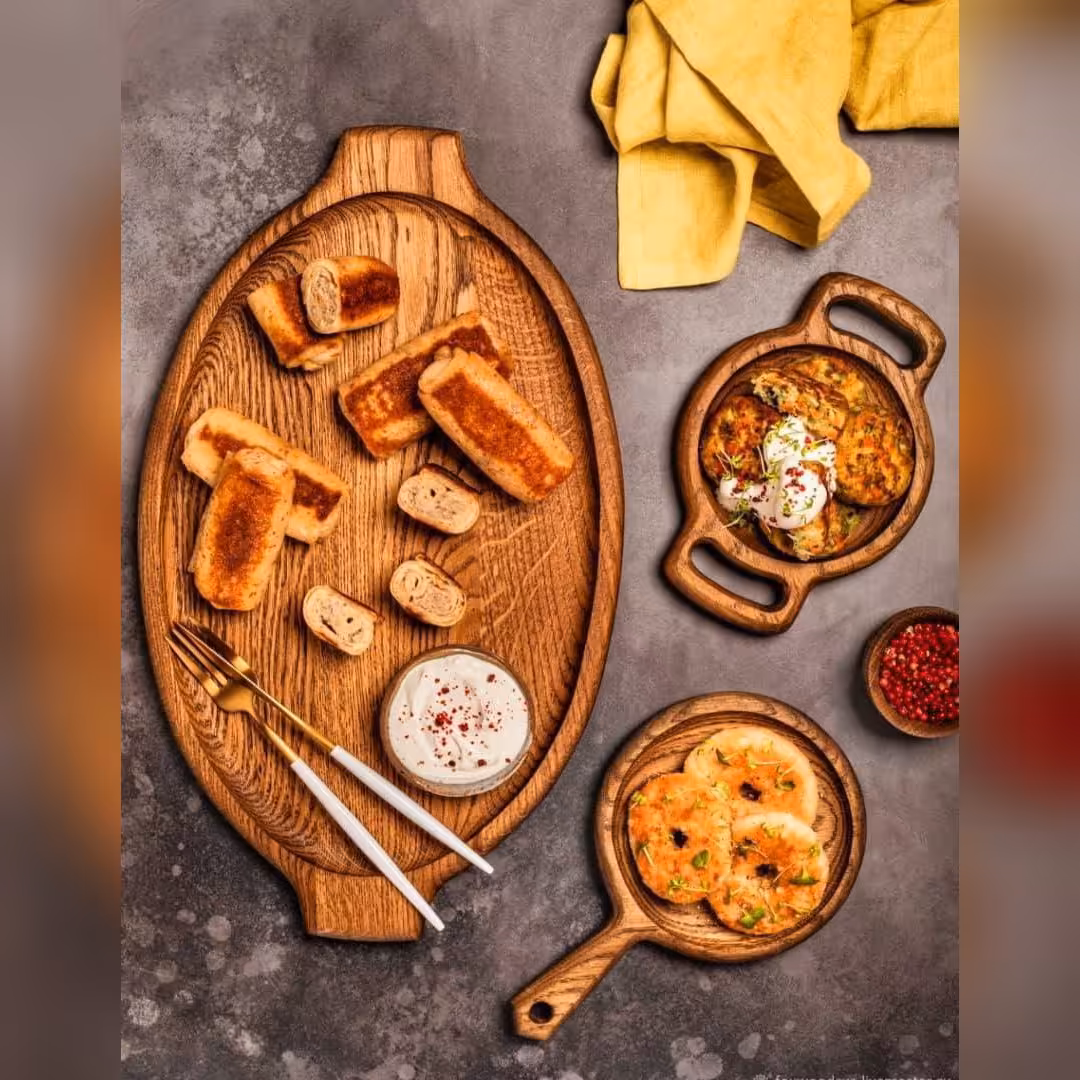 ست صبحانه خوری چوبی 3 پارچه