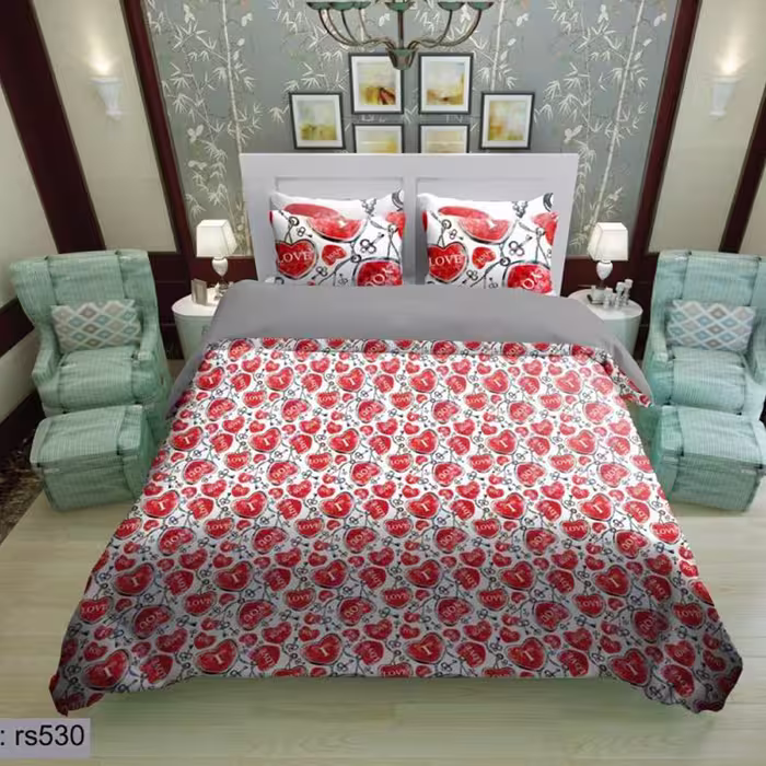 سرویس روتختی 2 نفره تنسل چاپی برندترک لند(Turk Land) rs 530