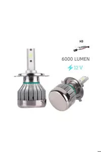 لامپ خودرو LED LIGHT H3 3500LMX2 30W 12V ICE BLUE LAAM701 Space
