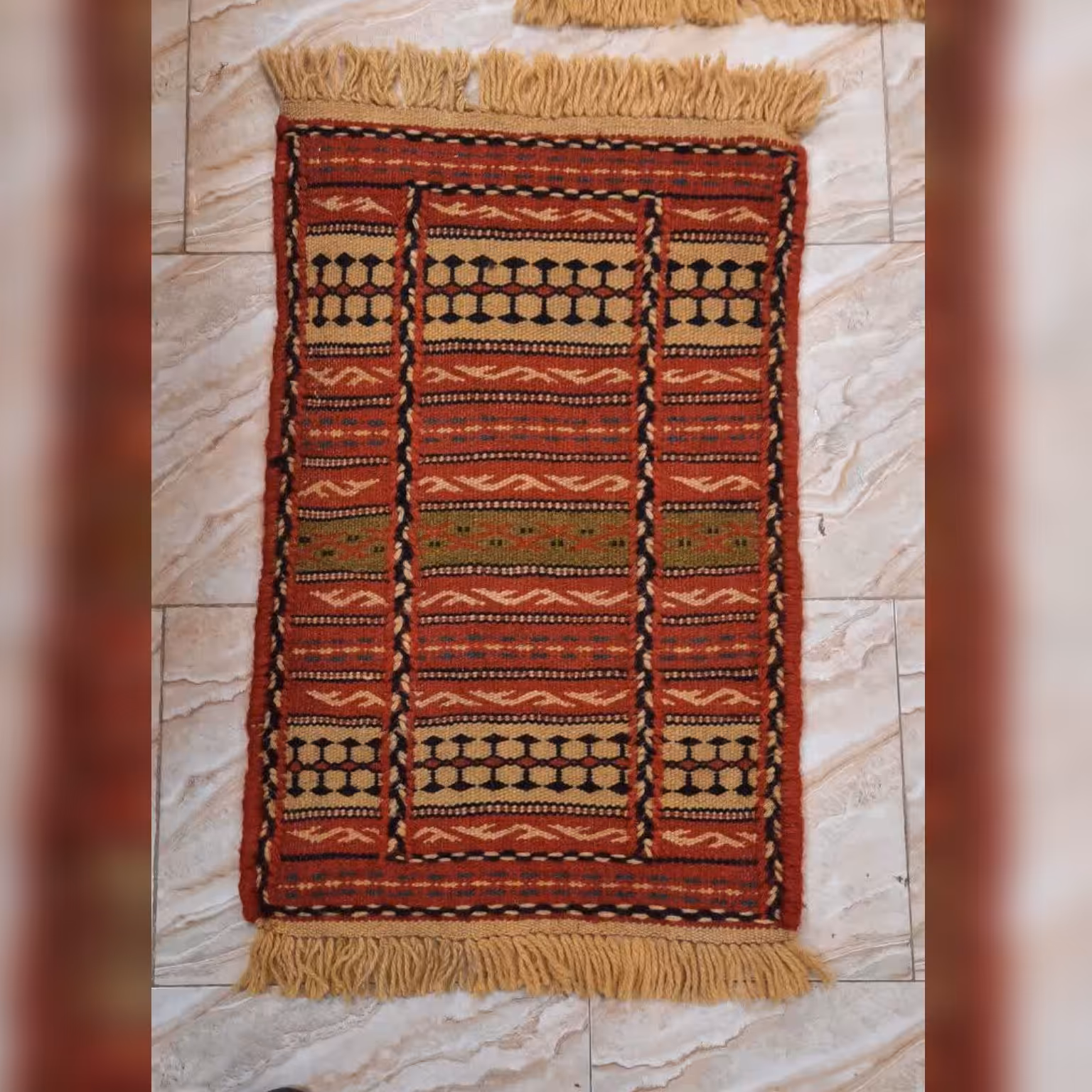 گلیم دستبافت سایز 40در60 سانت