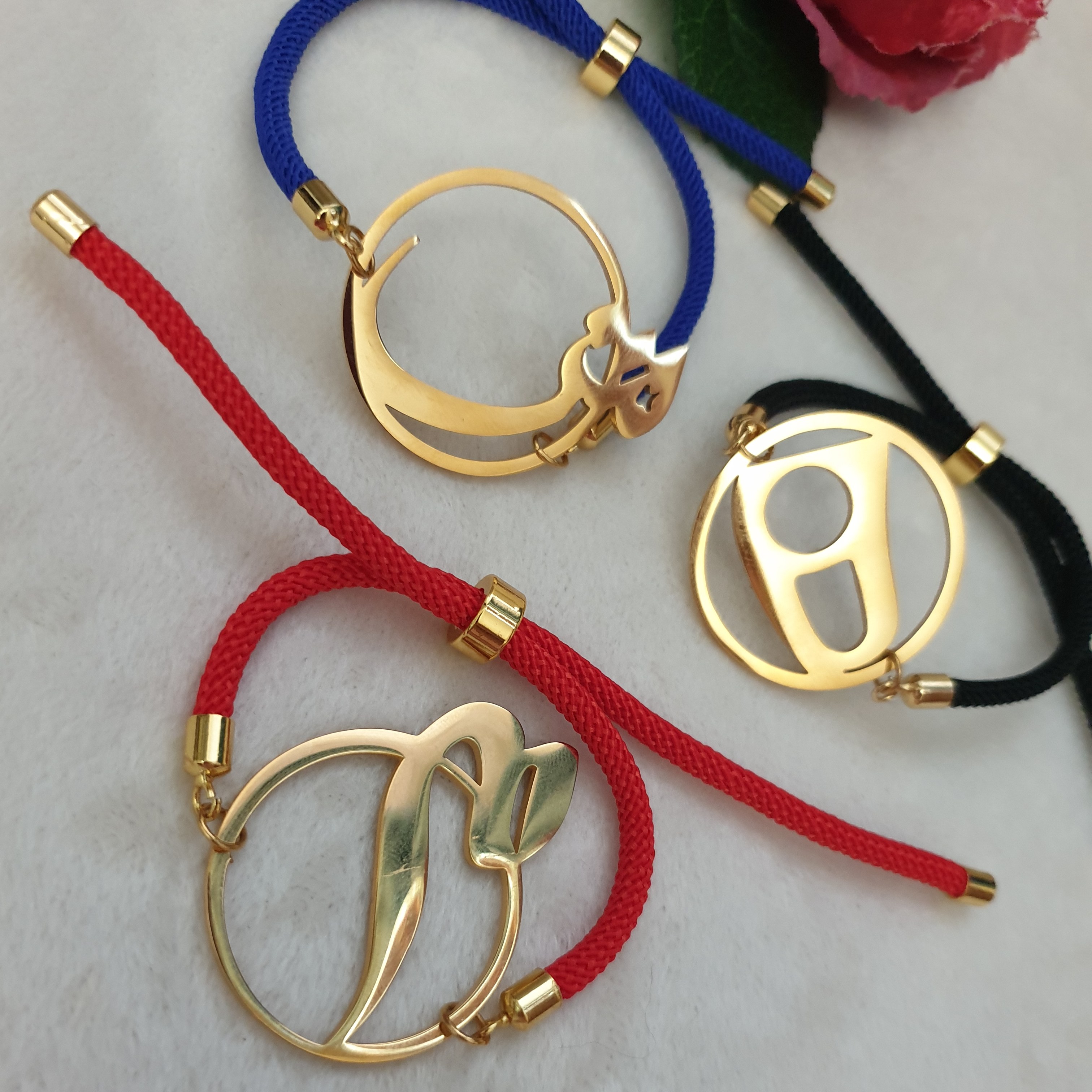 دستبند حروف اول اسم استیل درجه یک