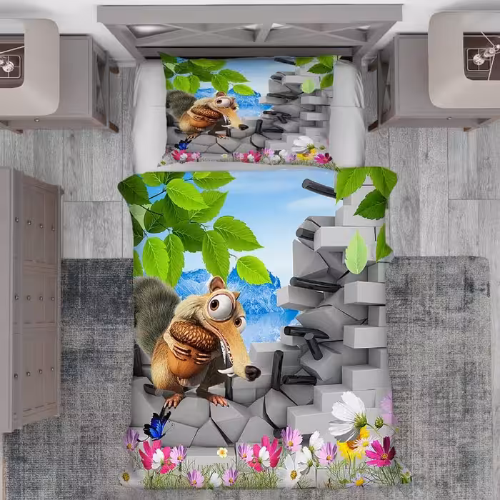 روتختی سه بعدی کودکانه طرح کارتونی سنجاب BA-6005