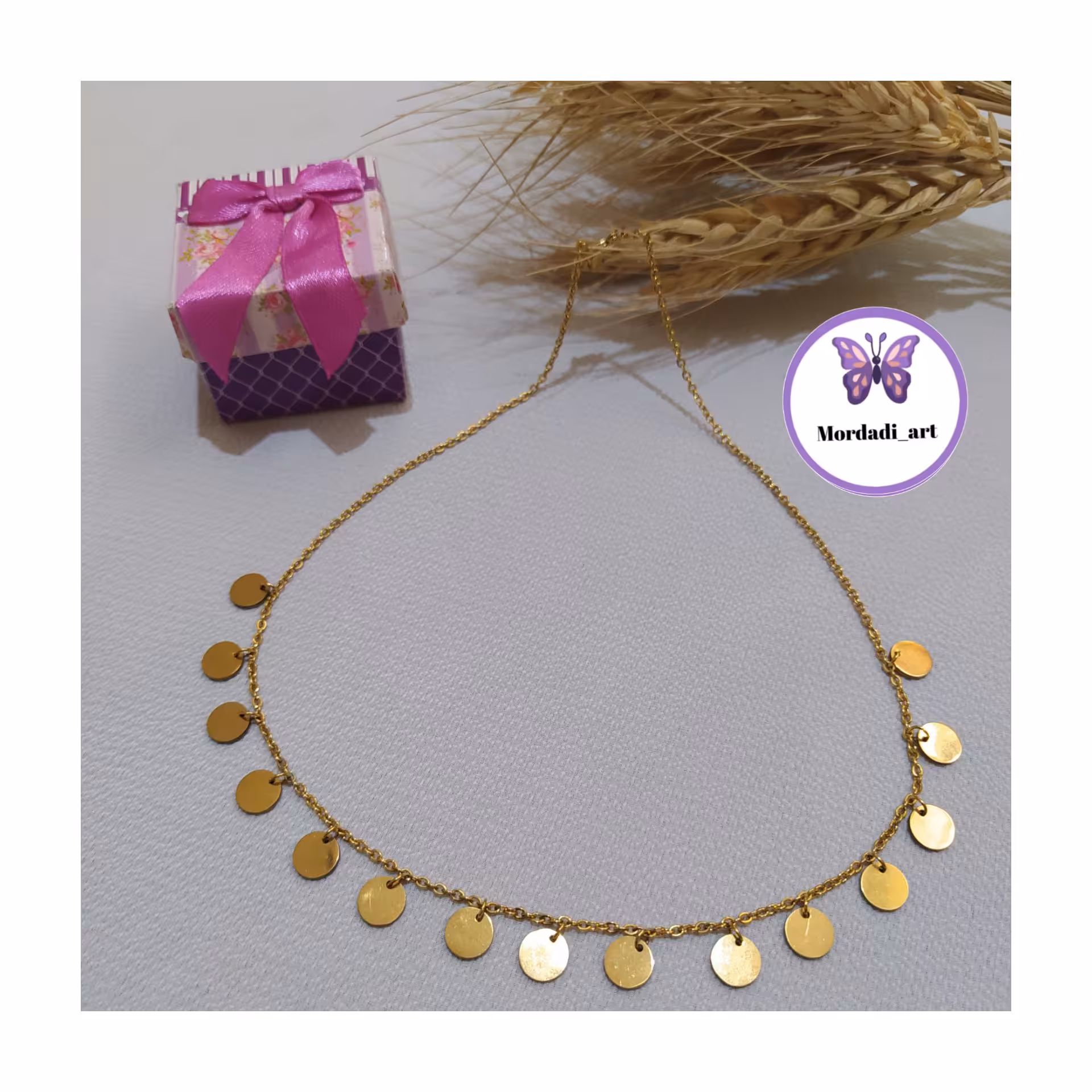 گردنبند سکه ای استیل