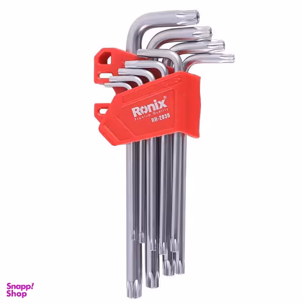 آچار آلن ستاره ای کارتی بلند رونیکس (Ronix) مدل RH-2036 مجموعه 9 عددی