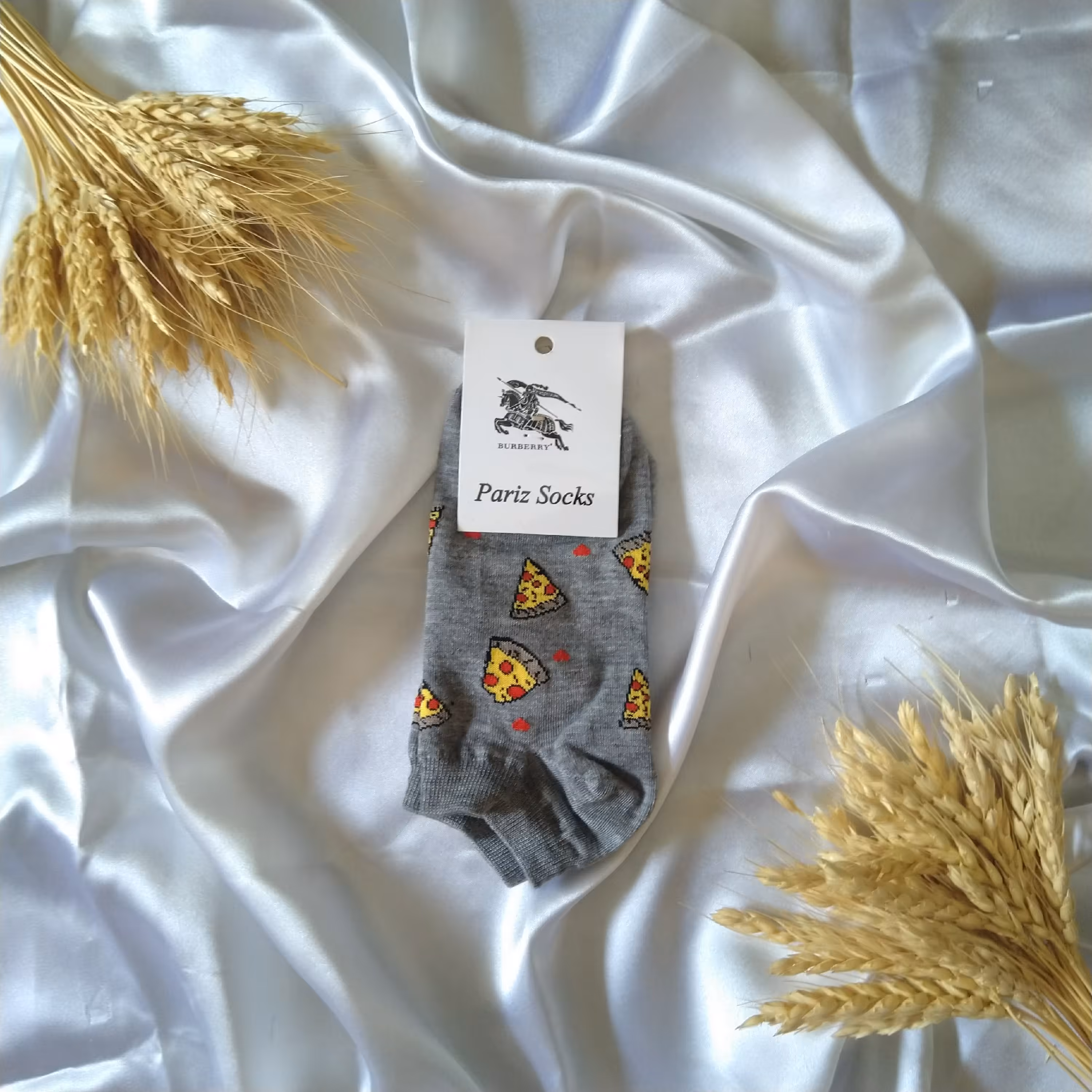 جوراب مچی پیتزا طوسی