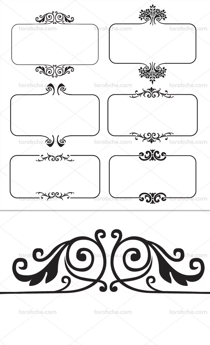 وکتور کادر و حاشیه ساده و کلاسیک | گرافیک با طعم تربچه