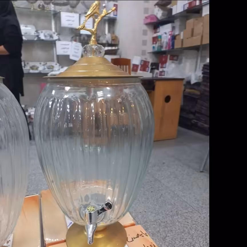 کلمن گردون شیشه ای طلایی