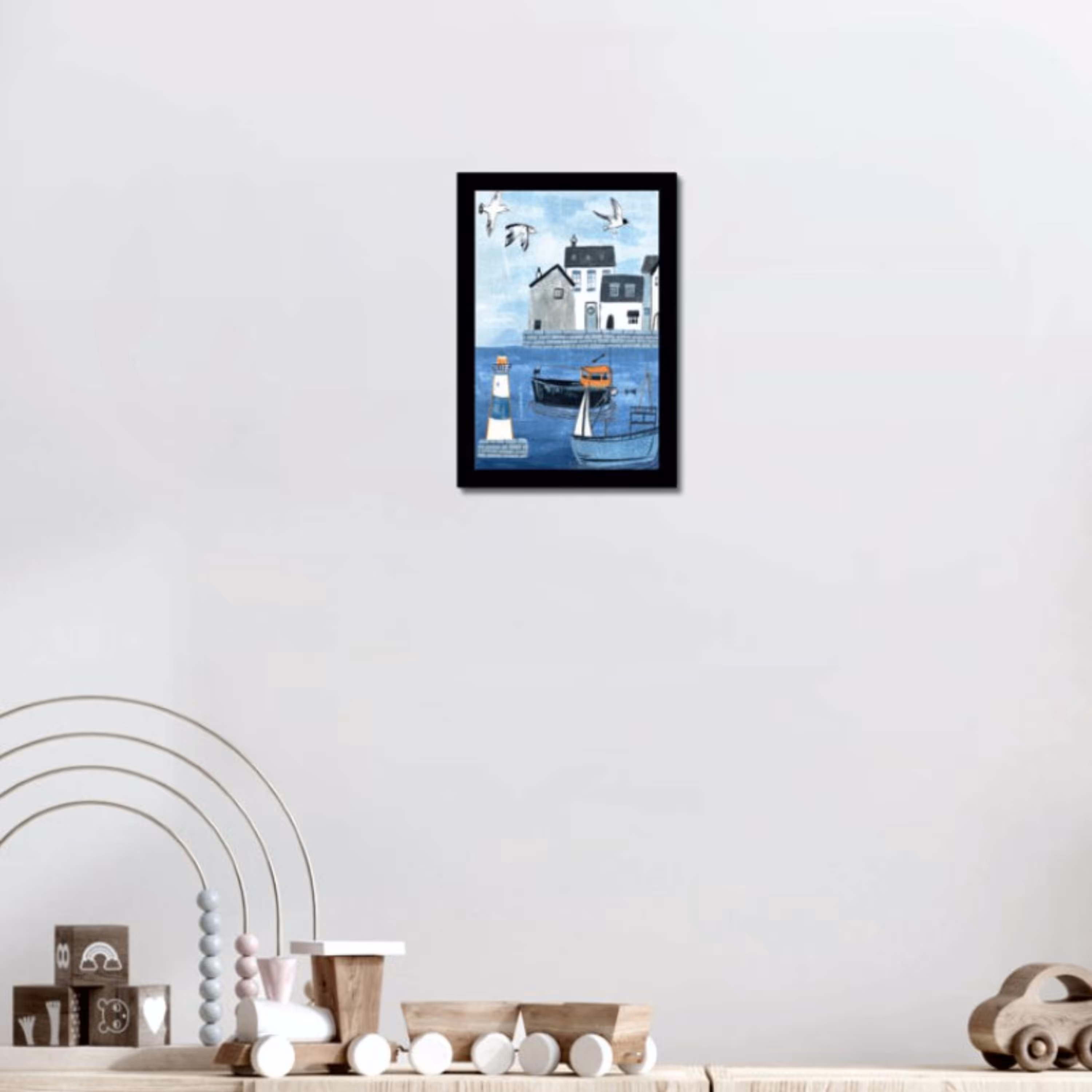 تابلو دکوراتیو طرح نقاشی مرغ دریایی