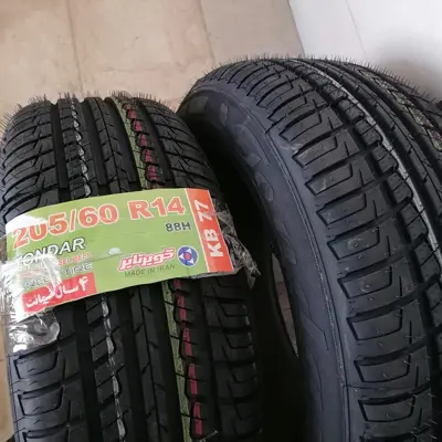 هستش لاستیک کویر تایر تاریخ روز خرداد 1402 سایز  205.60.14 مناسب برای پژو 405 و پارس پرشیا 