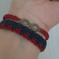ست دستبند میکرومکرومه مارپیچ و بی نهایت دانا بافت 