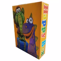 بسته شانسی مدل هپی باکس بزرگ اکلیلی - طرح دایناسور - شامل کتاب و اسباب بازی