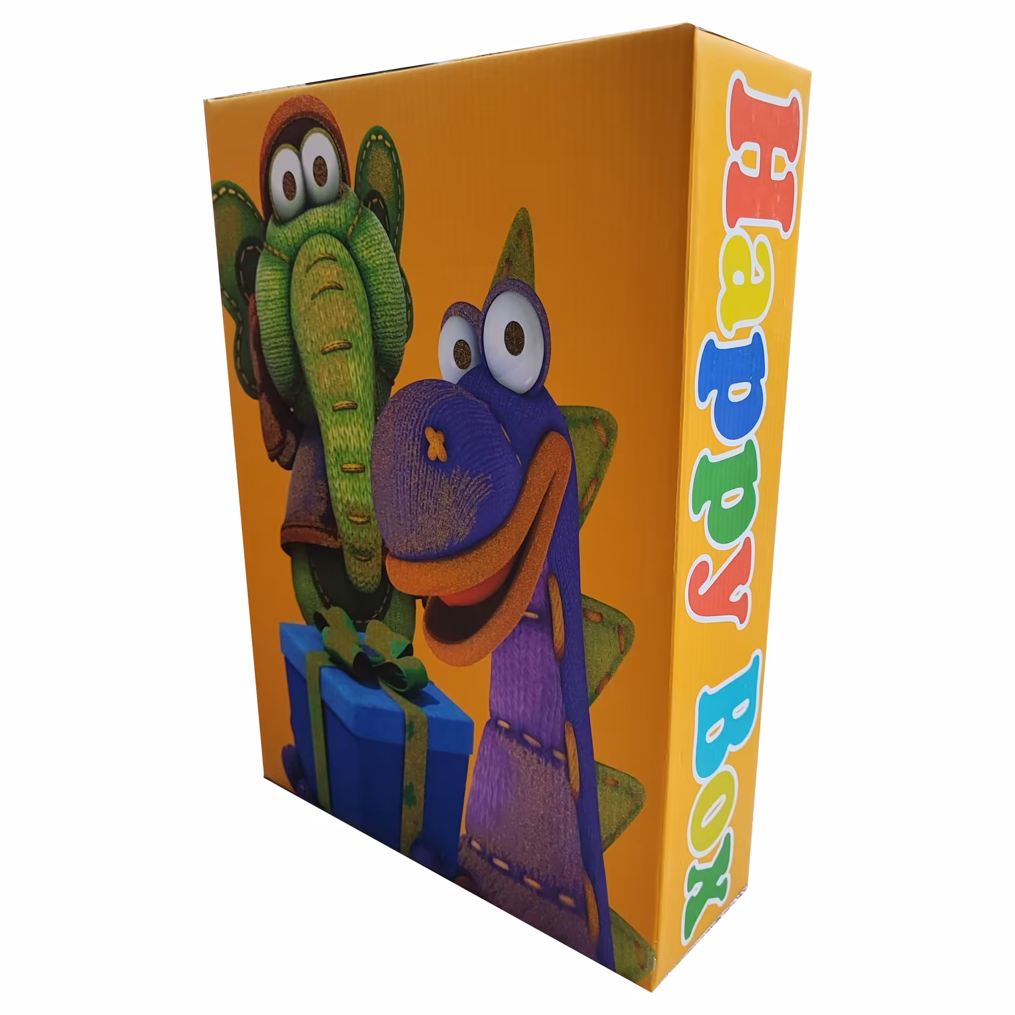 بسته شانسی مدل هپی باکس بزرگ اکلیلی - طرح دایناسور - شامل کتاب و اسباب بازی