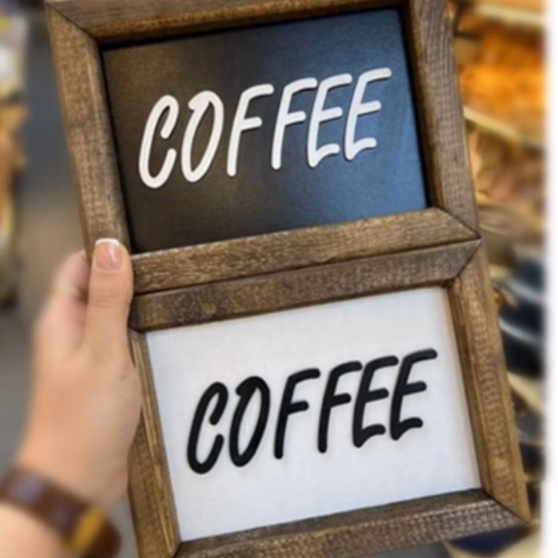 تابلو تکست آشپزخانه در دو مدل coffeeوkitchen برش لیزری 