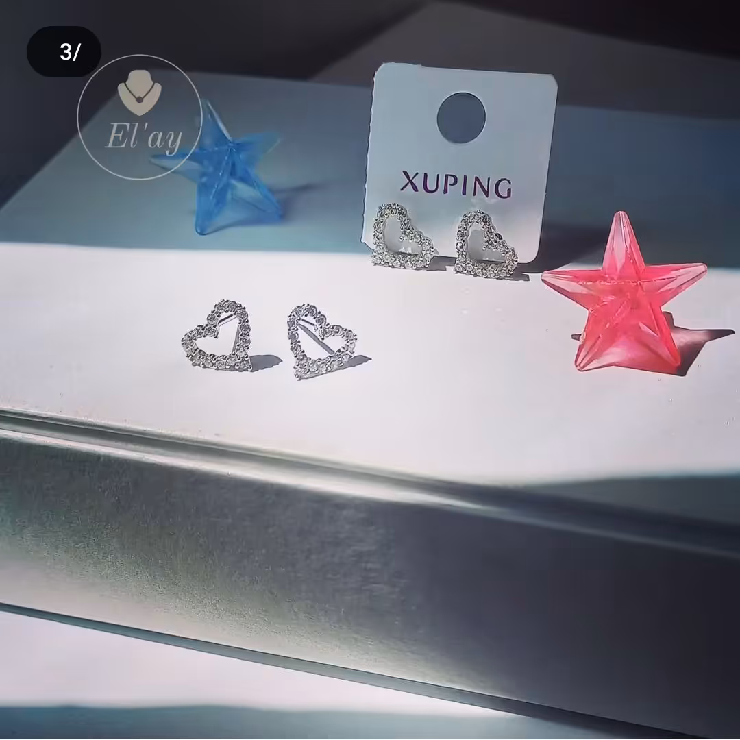 گوشواره میخی جذاب طرح قلب ،فوقالعاده جذاب و دلبر