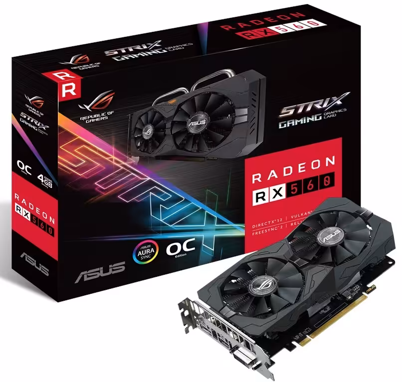 کارت گرافیک ایسوس مدل راگ استریکس آر ایکس 560 O4G گیمینگ با حافظه 4 گیگابایت