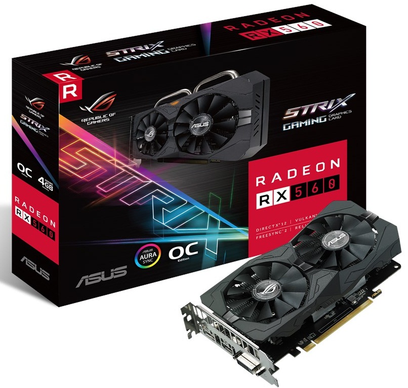 کارت گرافیک ایسوس مدل راگ استریکس آر ایکس 560 O4G گیمینگ با حافظه 4 گیگابایت