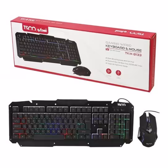 کیبورد و موس گیمینگ تسکو (TSCO) مدل TKM 8133
