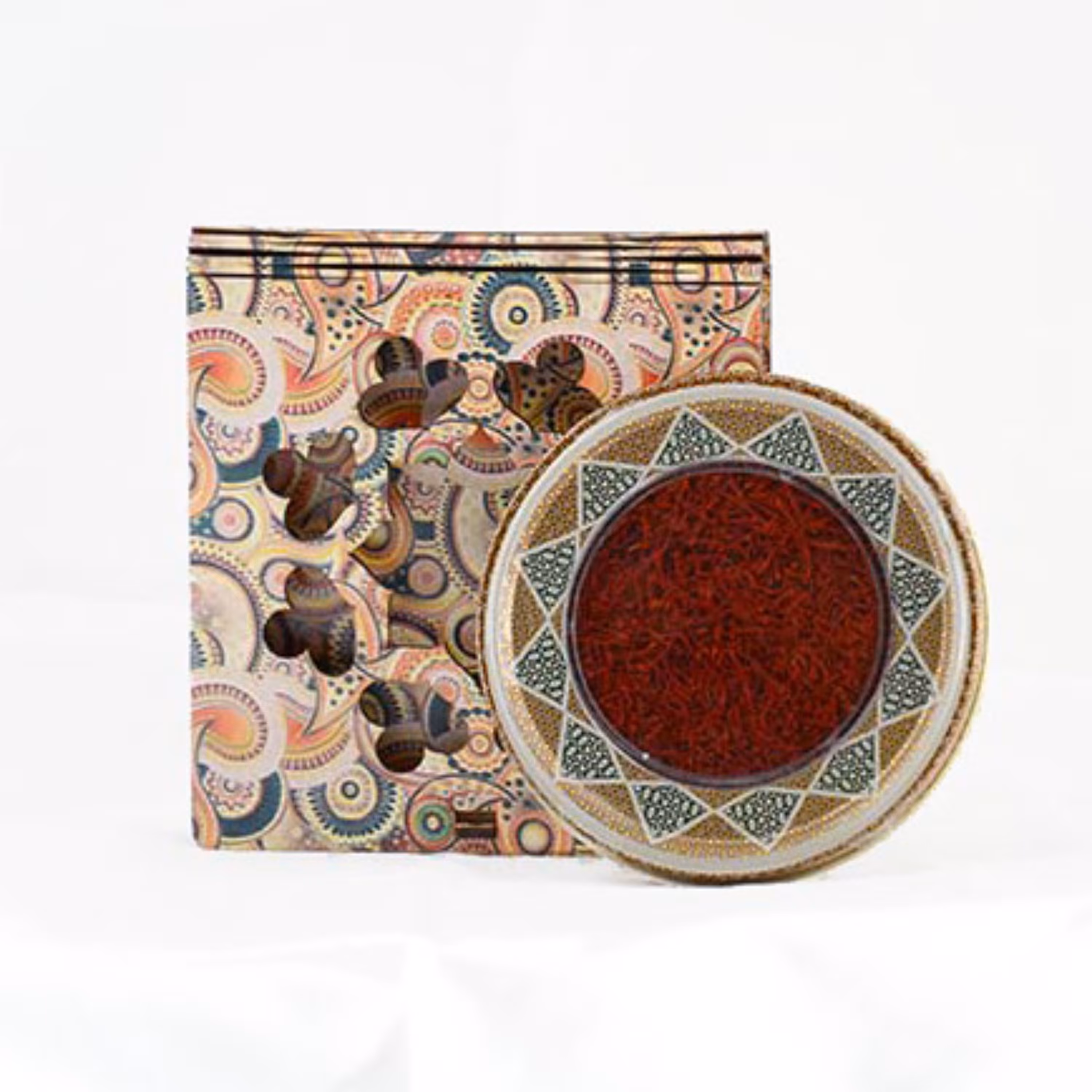 زعفران 1 مثقالی - طرح خاتم چوبی غنچه