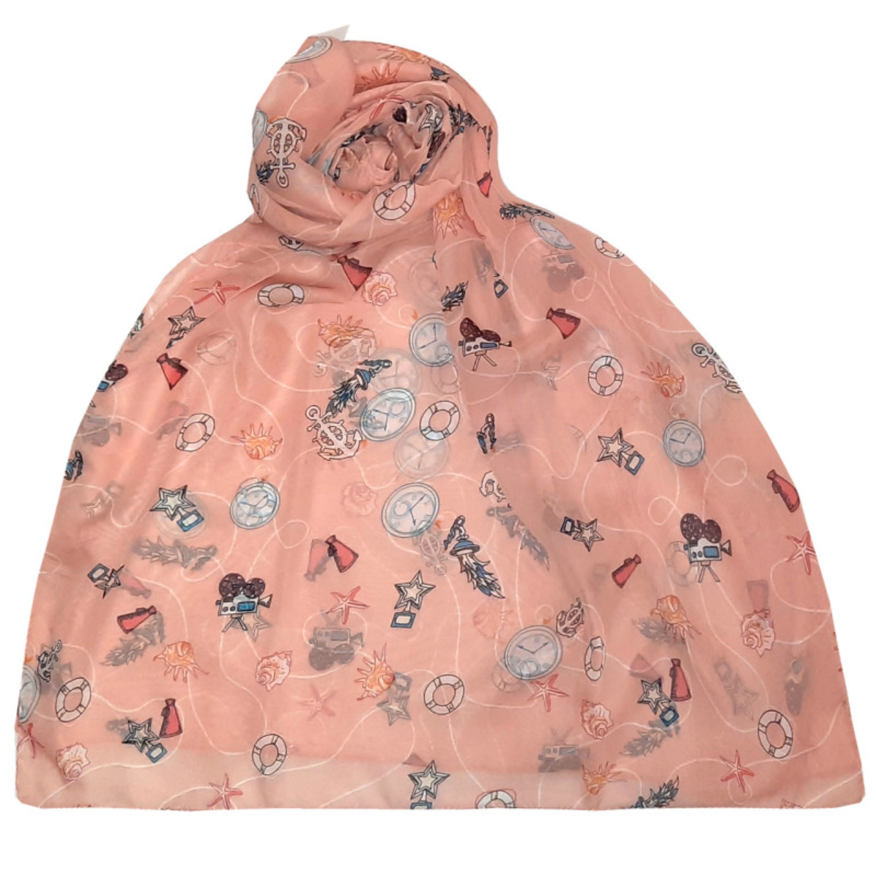 شال زنانه طرح دوربین و ستاره