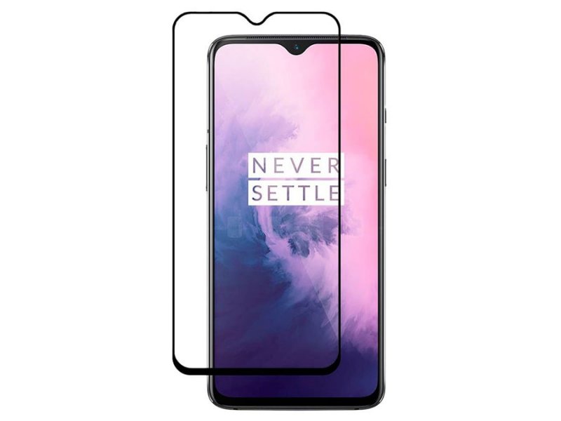 محافظ صفحه نمایش شیشه ای تمام چسب وان پلاس Full Glass Screen Protector OnePlus 7