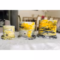 ست گلدان بتنی پلیمری استوانه