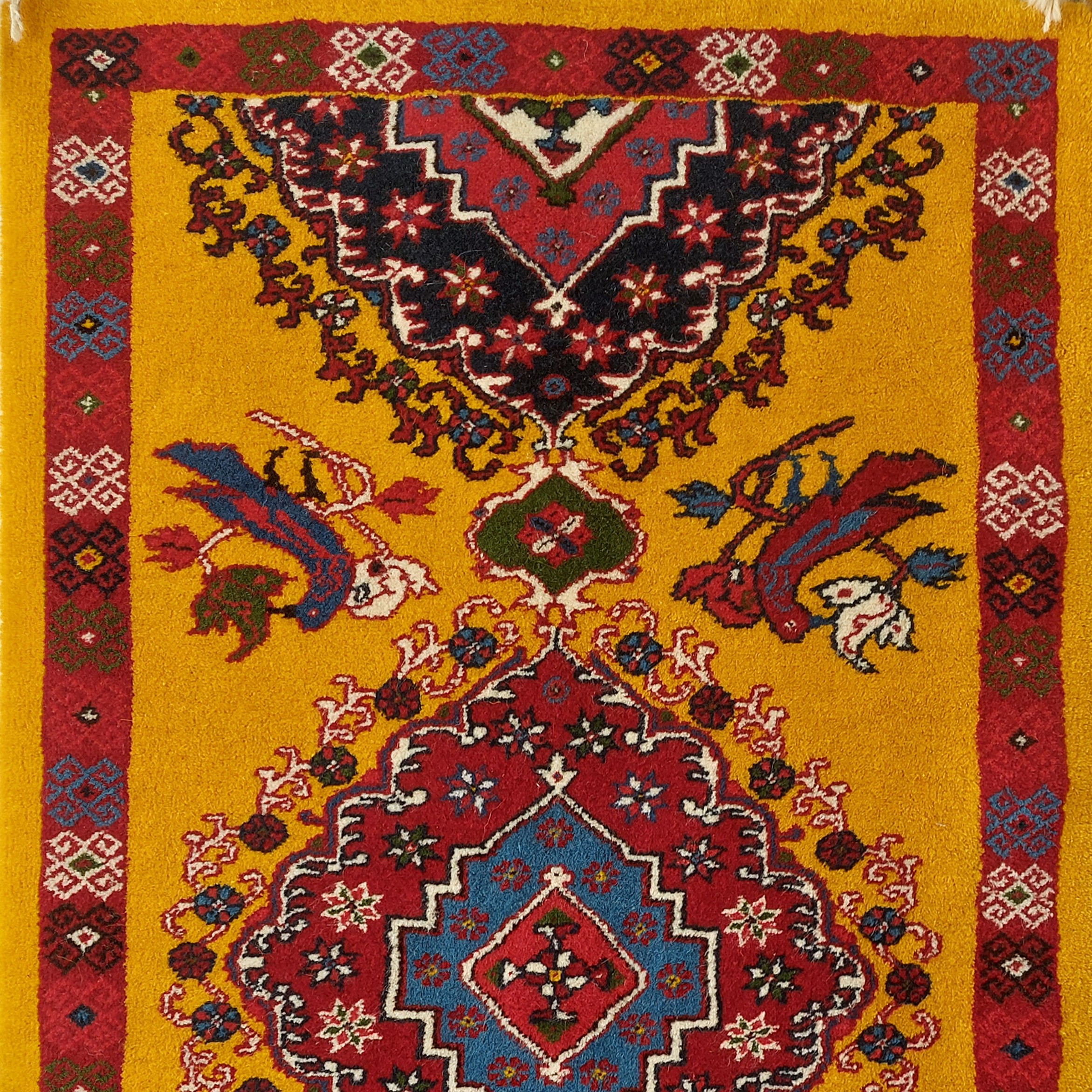 قالیچه دست بافت یلمه ها با رنگ صد در صد گیاهی کد 2