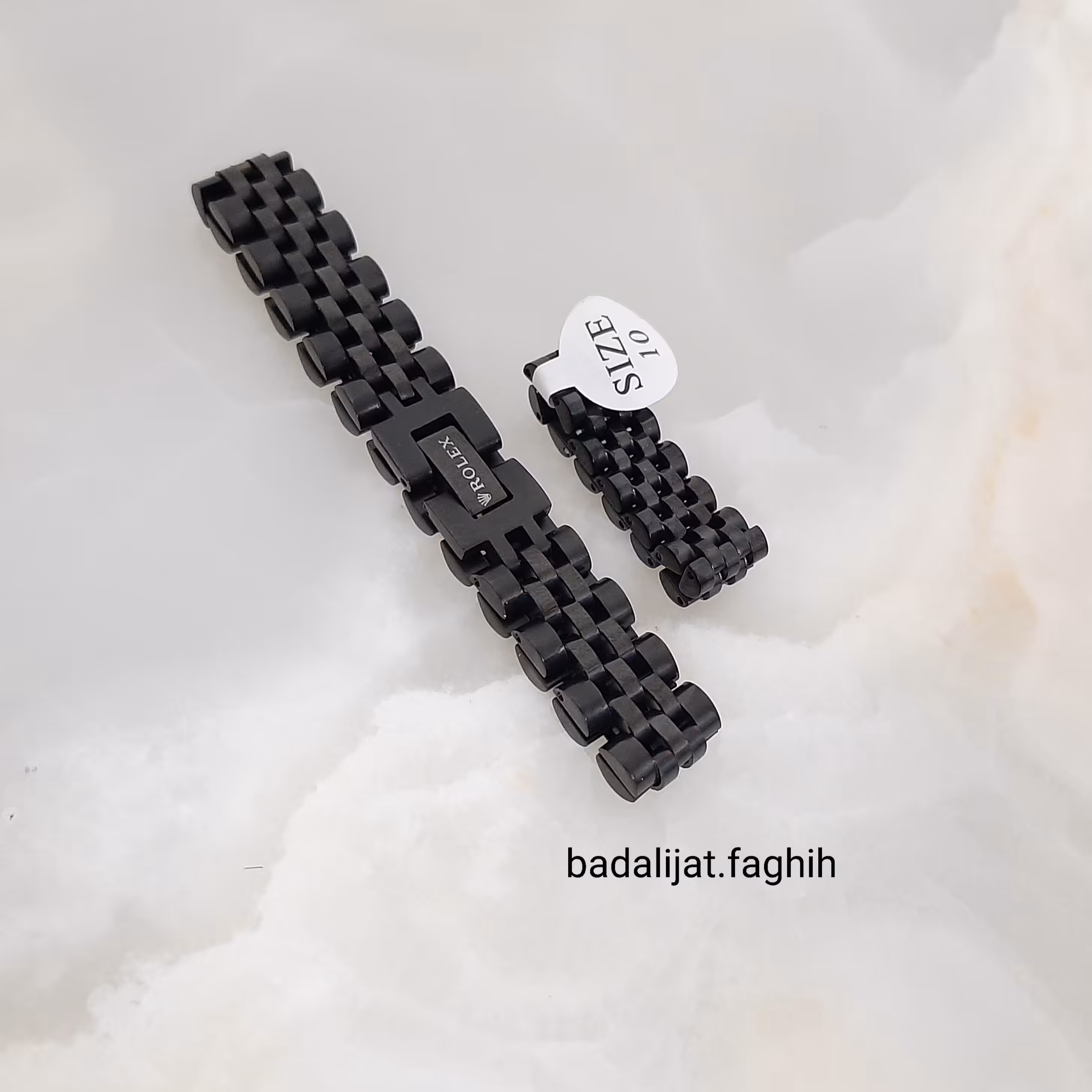 ست رولکس مشکی استیل بالاترین سطح کیفیت عیار 316L و کاملا رنگ ثابت 