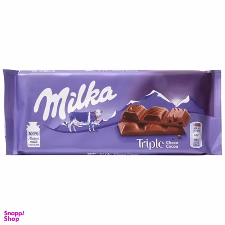 شکلات تخته ای تریپل میلکا وزن 100 گرم