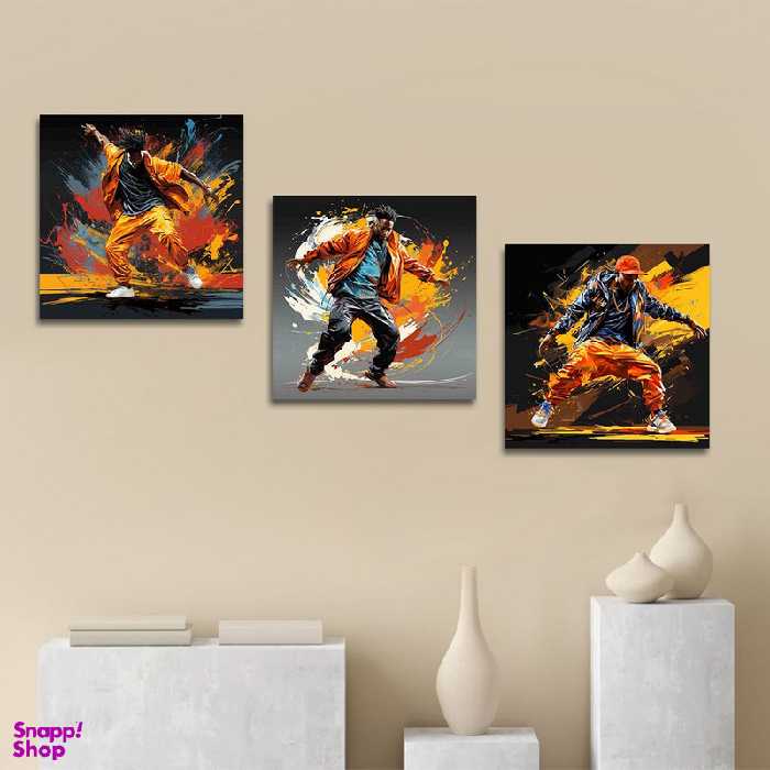 تابلو شاسی بکلیت طرح نقاشی پسرانه ورزش پارکور مدل SH-1384 مجموعه 3 عددی