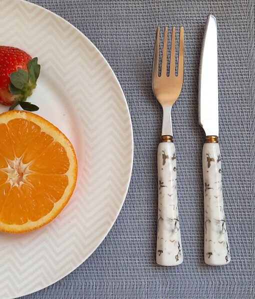 ست کارد و چنگال یونیک مدل ماربل